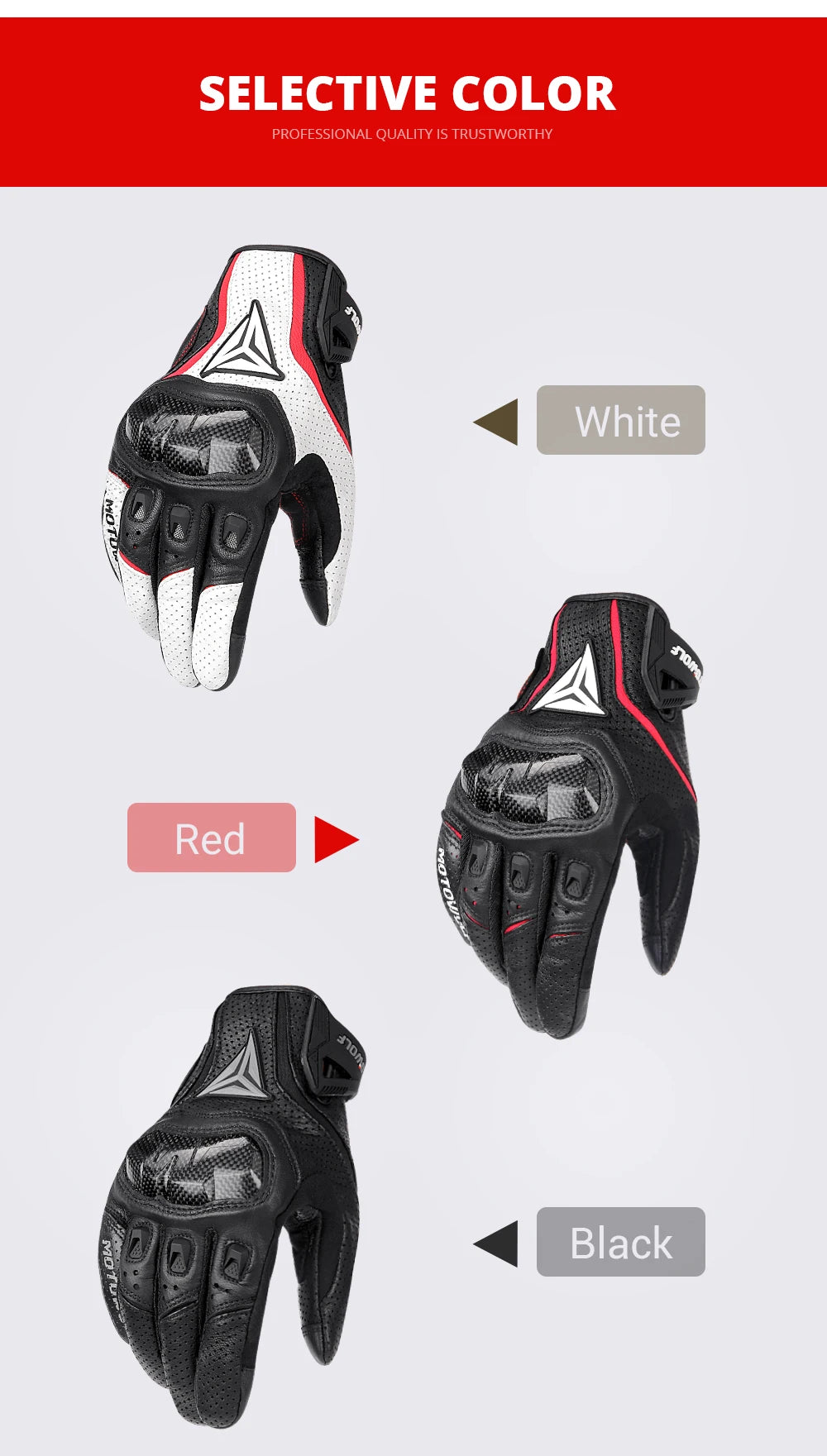 Motorcycle Racing Gloves Men Leather Gloves Summer Breathable Motorbike Guantes Moto Motocross Cycling Gloves Protective