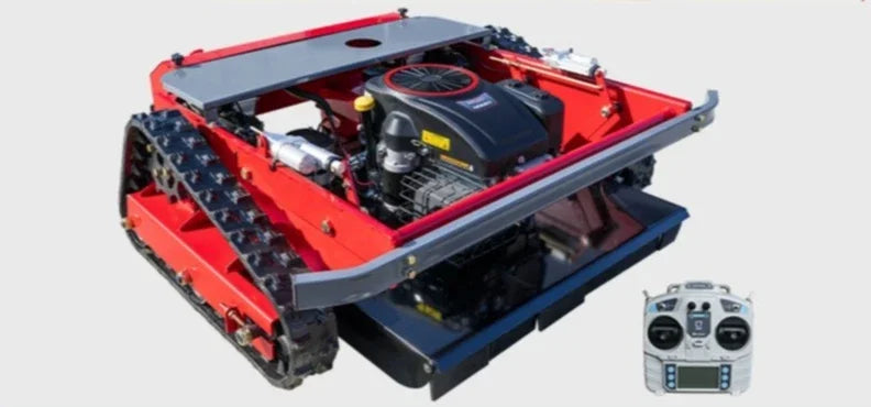 Remote Control Lawn Mower for Orchard Tea Garden Multifunctional Tracked Wireless Grass Trimmer Shredder Land Clearing Machine