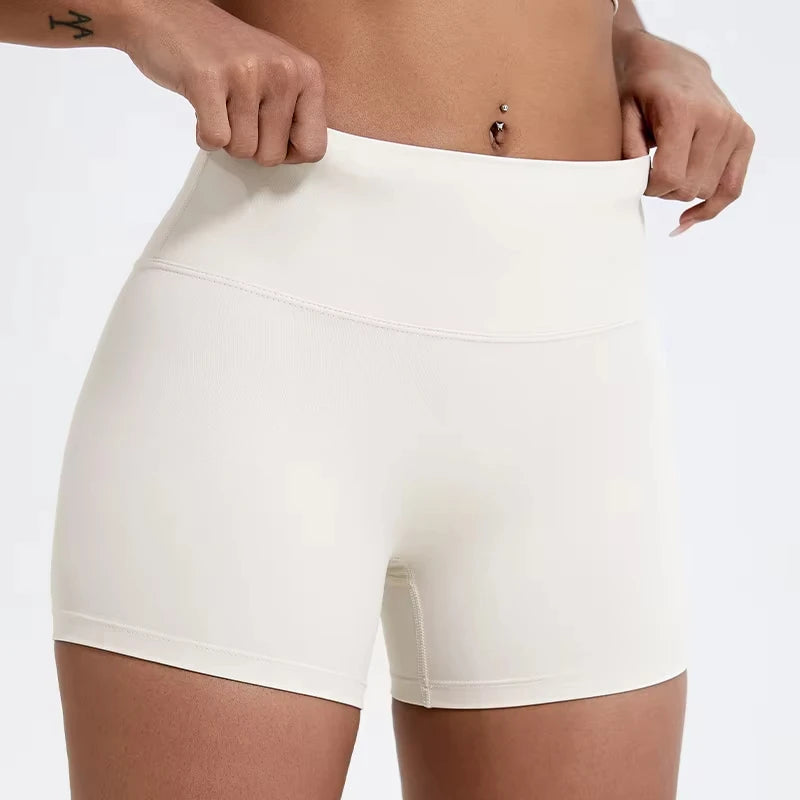 Yoga Sports Shorts Women's Tight Cycling Pants Summer Nude Waist Peach Lifting Buttocks Quick Drying Yoga Pants 100% Return Rate