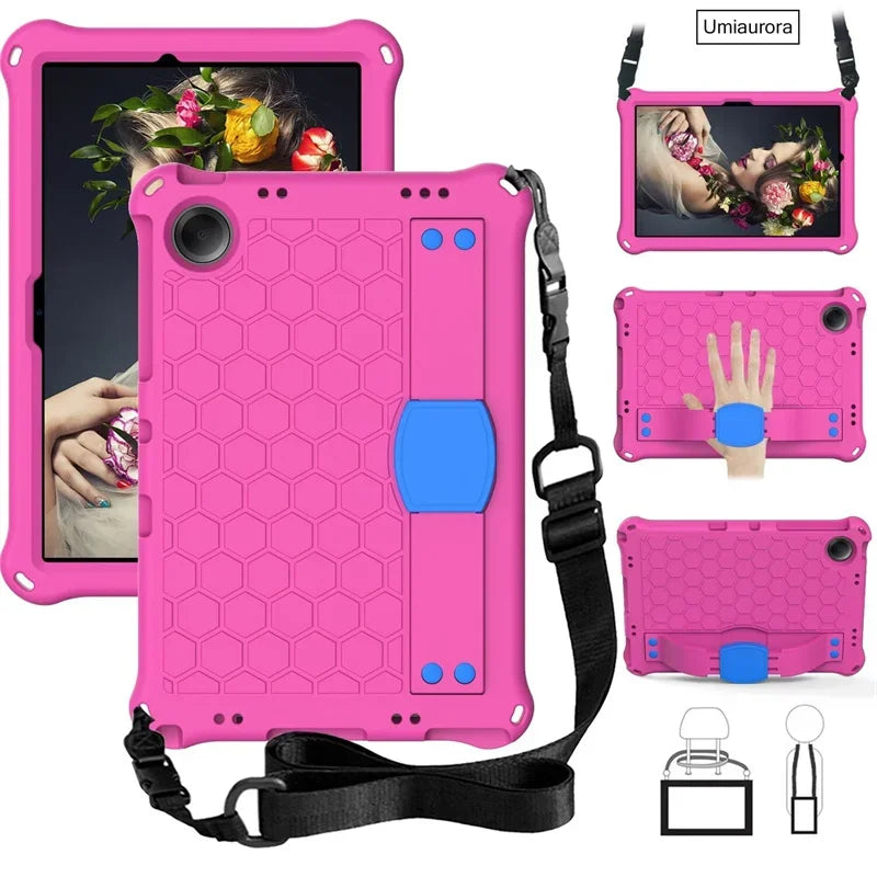 For Samsung Tab S5E S6 Lite 10.4" A7 A8 A9+ A11 Plus SM-X230 SM-X210 X130 T500 T510 Shockproof Stand Strap Tablet Case EVA Funda
