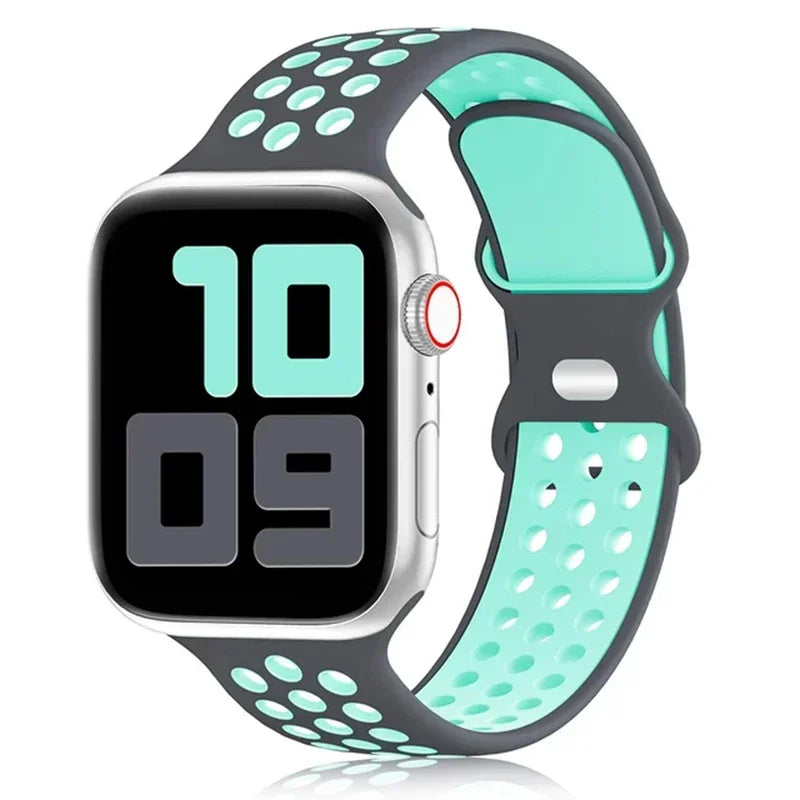Strap For Apple Watch Band 49mm 44mm 45mm 42mm 41mm 38mm 40mm correa Silicone sports bracelet iwatch 8 SE 7 6 5 Ultra 49mm