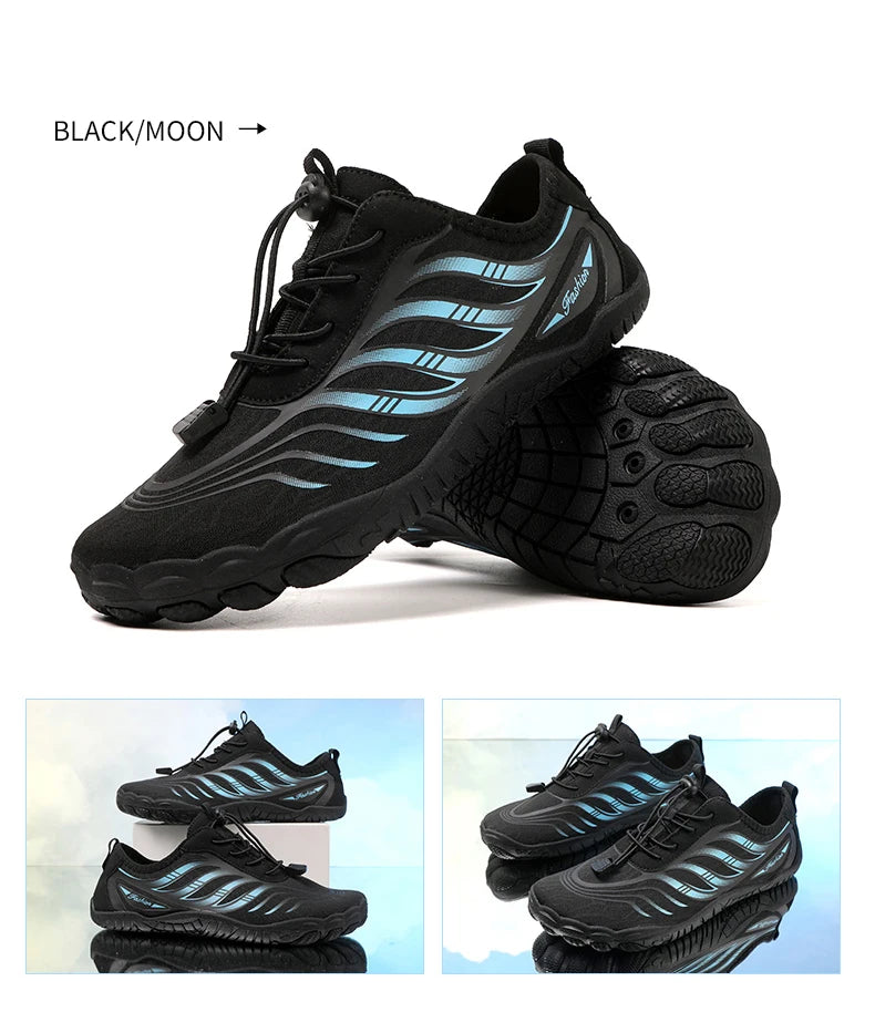 New Arrival Water Shoes Qiuck-Dry Aqua Shoes Men Women Outdoor Beach Swimming Wading Breathable Five-Finger Sneakers Size 36-46