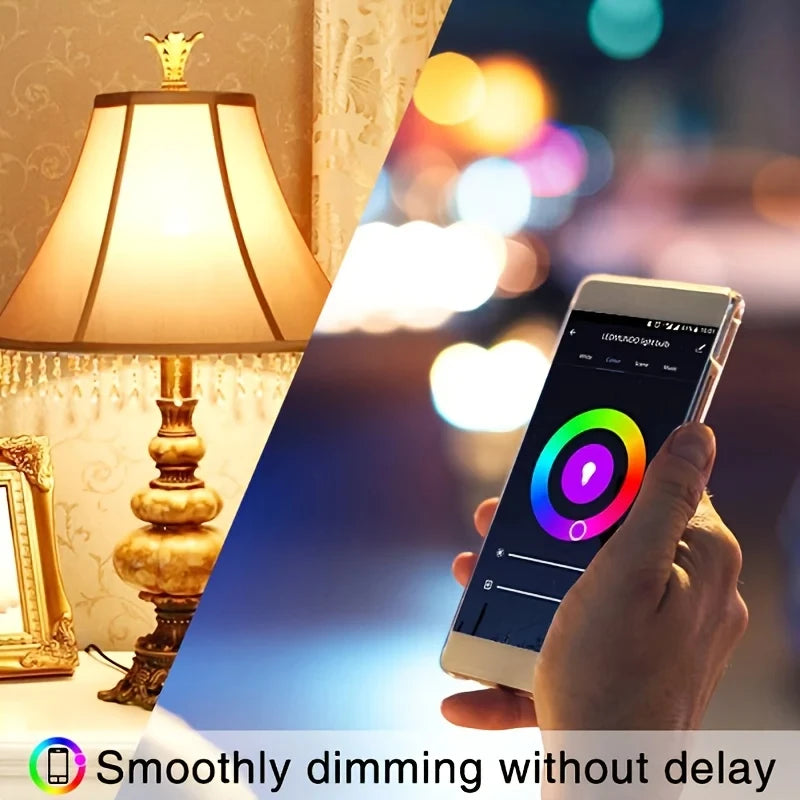 TUYA Smart Light Bulb E14 RGB Bluetooth Candle Crystal Lamp 110V 220V Dimmable Smart Life Group APP Control for Room Home Decor