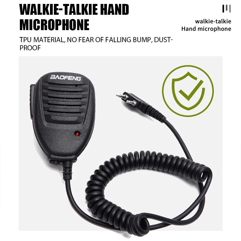 New Walkie Talkie Hand Microphone Radio Speaker Mic PTT For Walkie Talkie BF-888S UV-82 UV-5R UV-5RPro H9 H7 Ham Radio