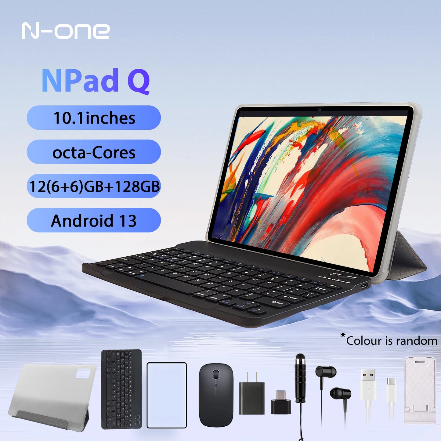 N-ONE Npad Q Android13 12(6+6)GB 128GB 10.1'' 1280*800 IPS Screen 8-Cores UNISOC MTK8183 WIFI Tablet