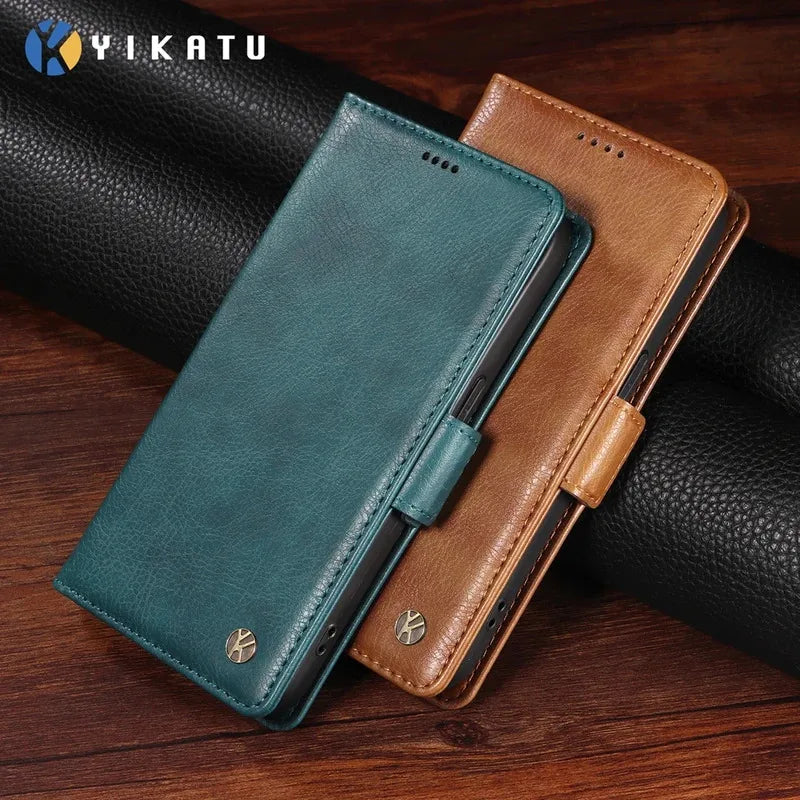 Magnetic Leather Wallet Case for Vivo Y400 V60 V50 V40 SE V30 V30E V29 V29E V27 Lite Pro 4G 5G Luxury Prenium Case Phone Cover