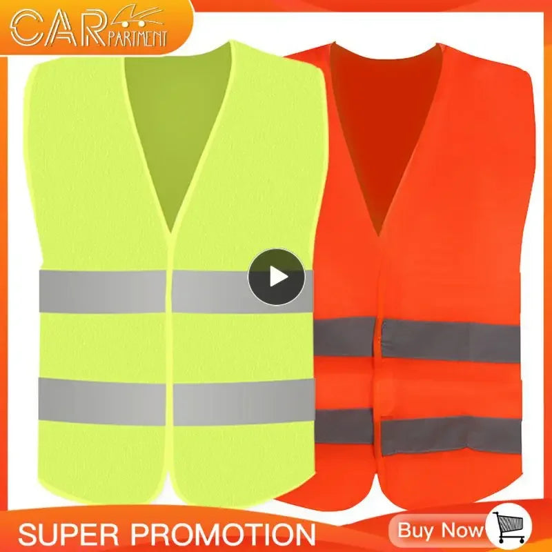 High Visibility Jacket Visibility Safety Reflective Fluorescent Fluorescent Mesh Vest For Safety Car Emergency Reflective Vest