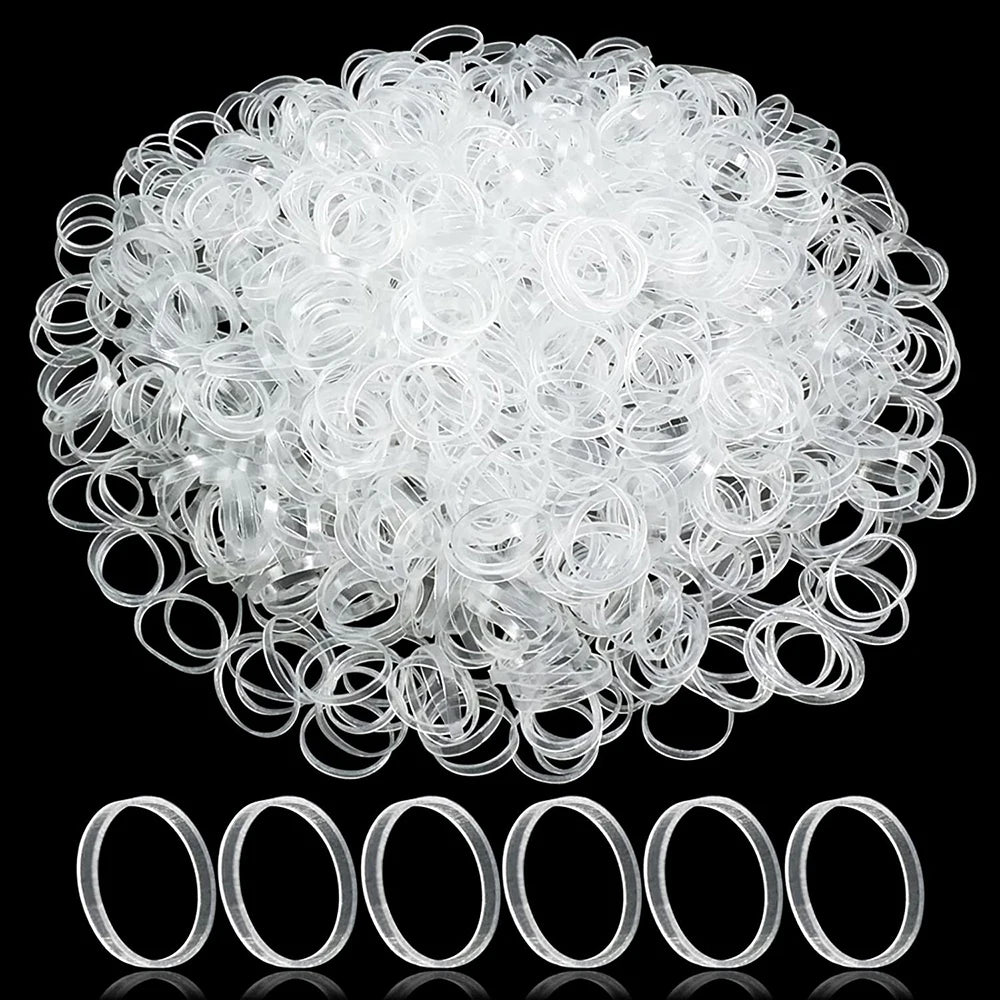 1500PCS Girls Disposable Rubber Band Boxed Elastic Hair Bands Headband Children Ponytail Holder Bands Kids Hair Accessories