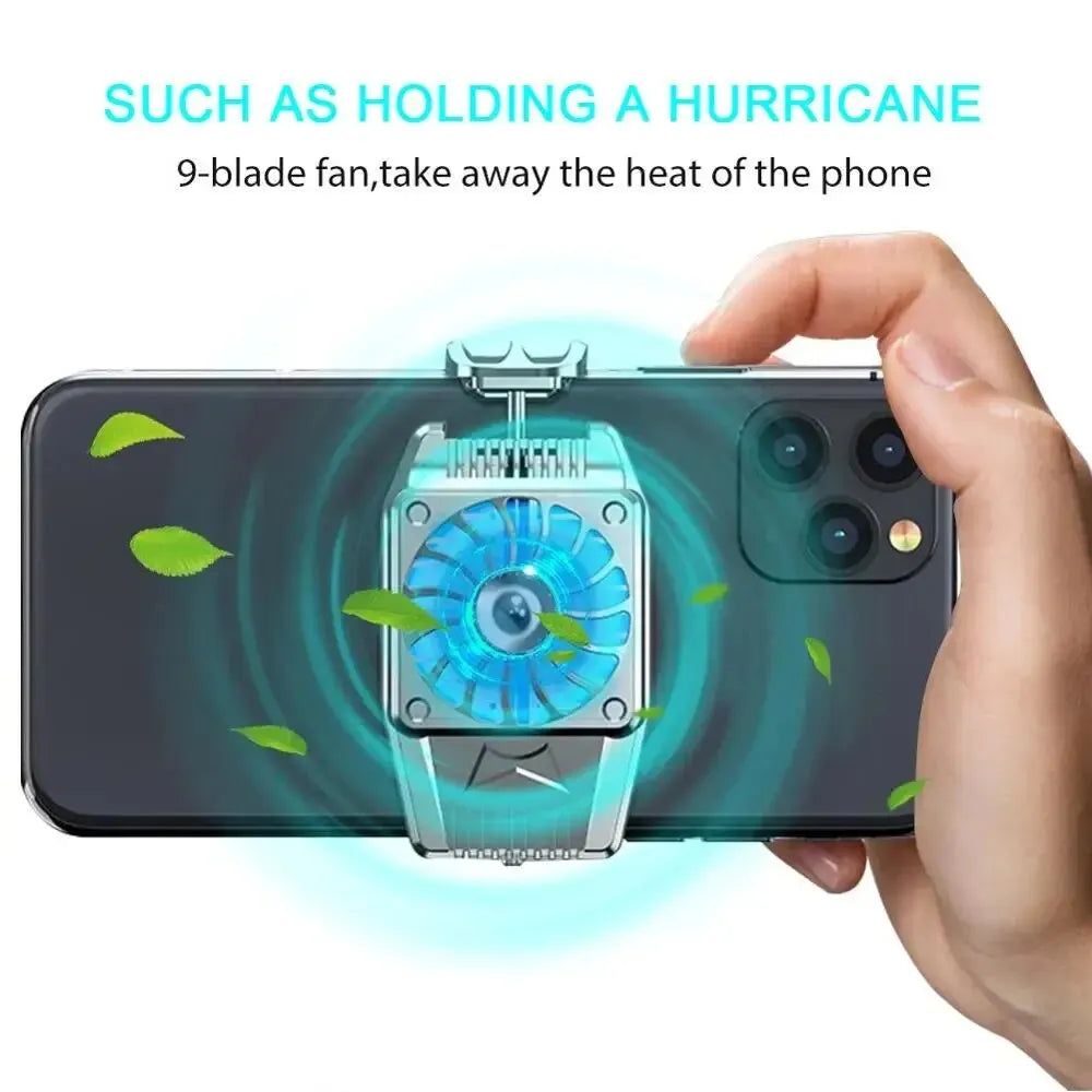 Universal Mini Mobile Phone Cooling Fan Radiator Turbo Hurricane Game Cooler Cell Phone Cool Heat Sink For IPhone/Samsung/Xiaomi