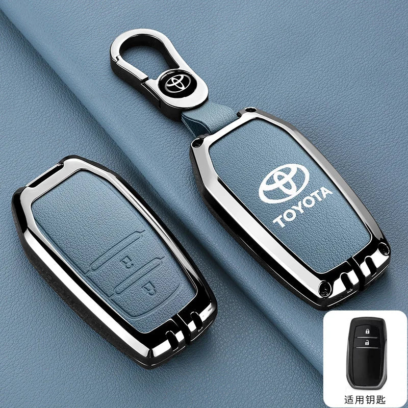 Car Remote Key Case Cover For Toyota CHR Hilux Fortuner Land Cruiser 200 Camry Corolla Crown RAV4 Highland Keychain Accessories