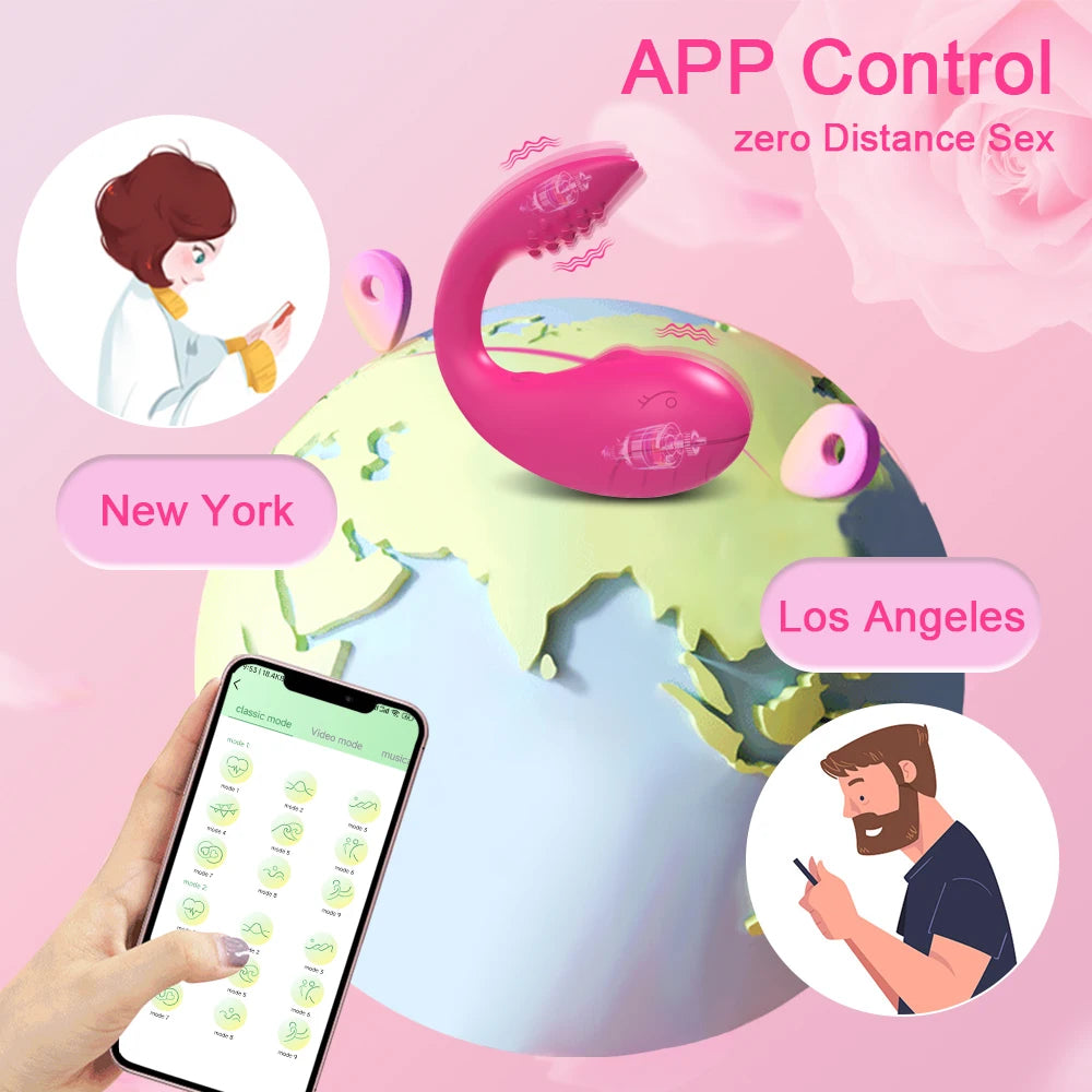 Wireless Bluetooth APP Vibrator Egg for Women Clit Clitoris Stimulator Wearable G Spot Vibrating Female Love Egg Adult Sex Toys
