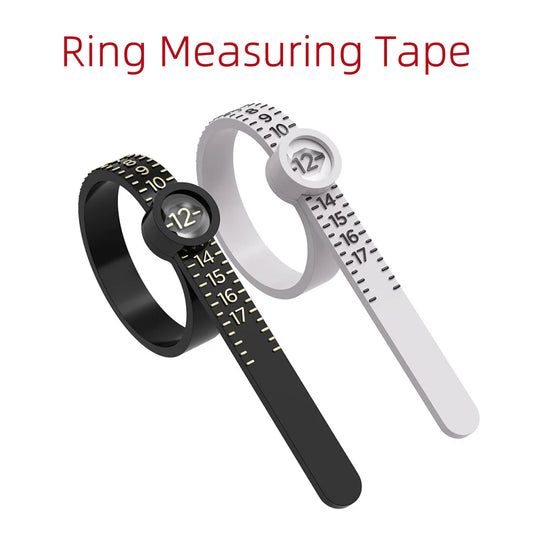 Ring Ruler Ring Measuring Tape Ring Measuring Tool Annular Coil Finger Size Filter with Magnifying Glass US UK EU HK Size