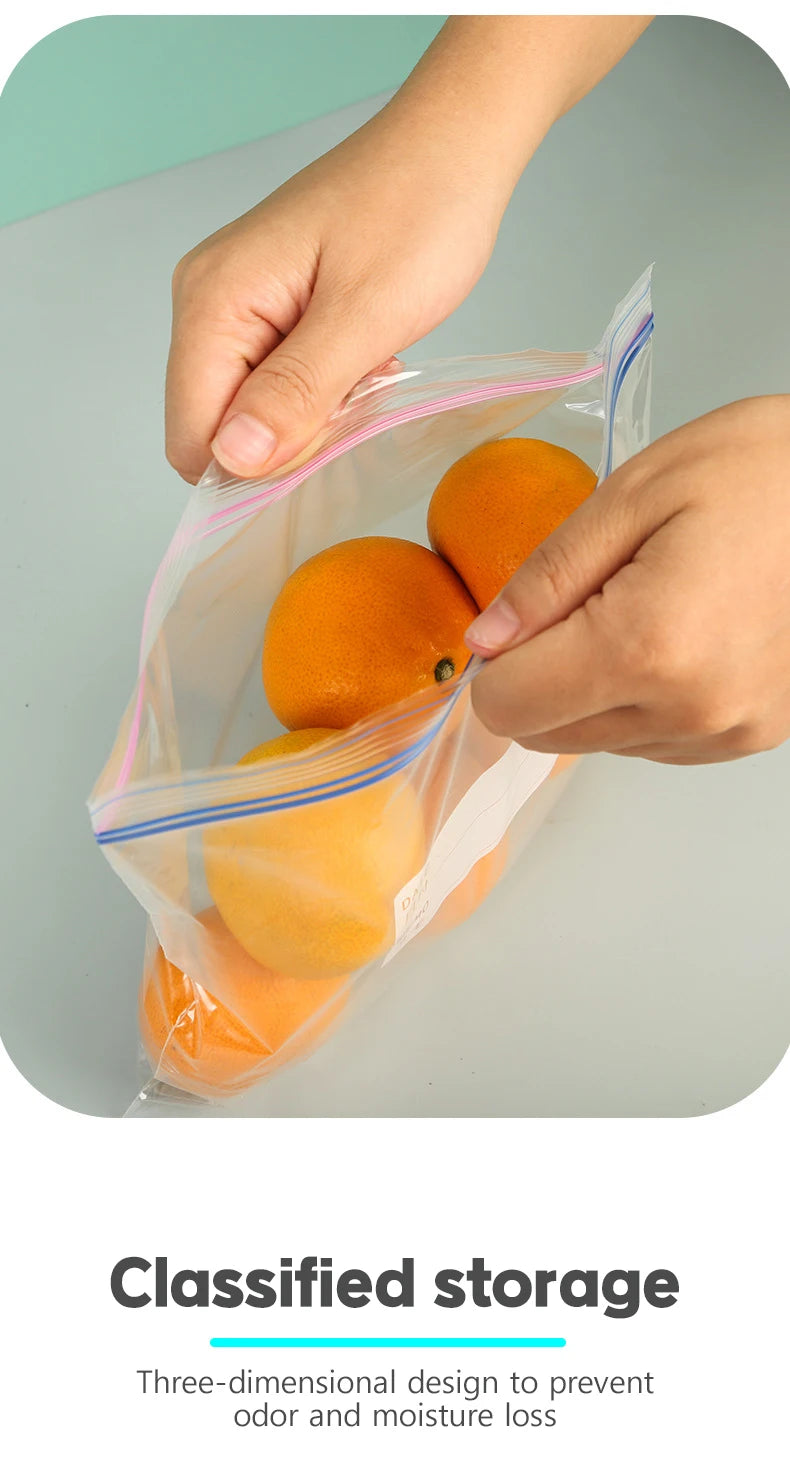 Food Grade Plastic Bag Zipper Sealing Freezer Storage Special Sliding Button Bag Thickened Self-sealing Bag
