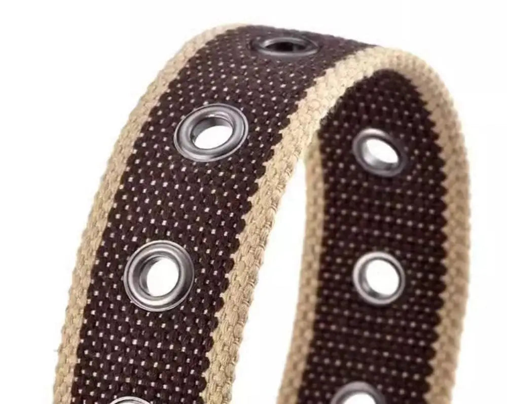 Fashionable and Trendy Canvas Belt Men's and Women's Belt Casual Belt Student Youth Cargo Pants Needle Buckle Wide Neutral Belts