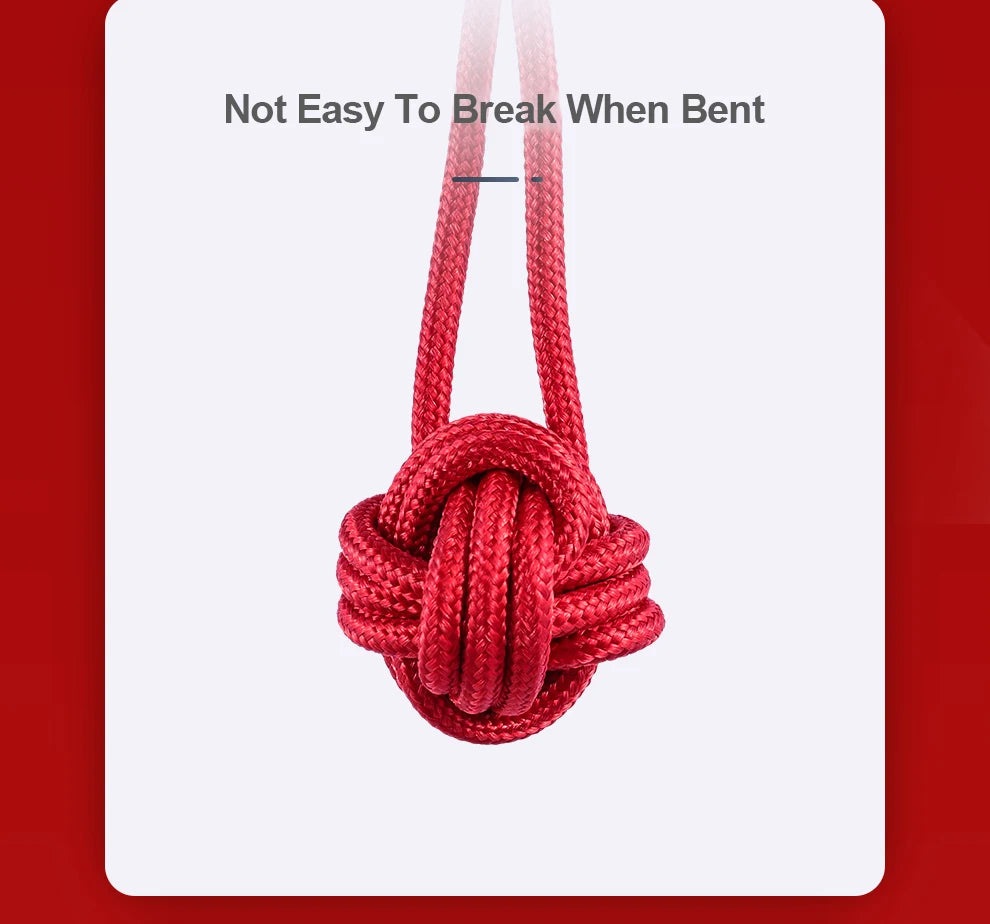 2.4A Braided One Drag Three USB-A For Apple Android Type-c/USB-C Fast Charging Cable 1.2m  3in1 Black Silver Red Blue Golden