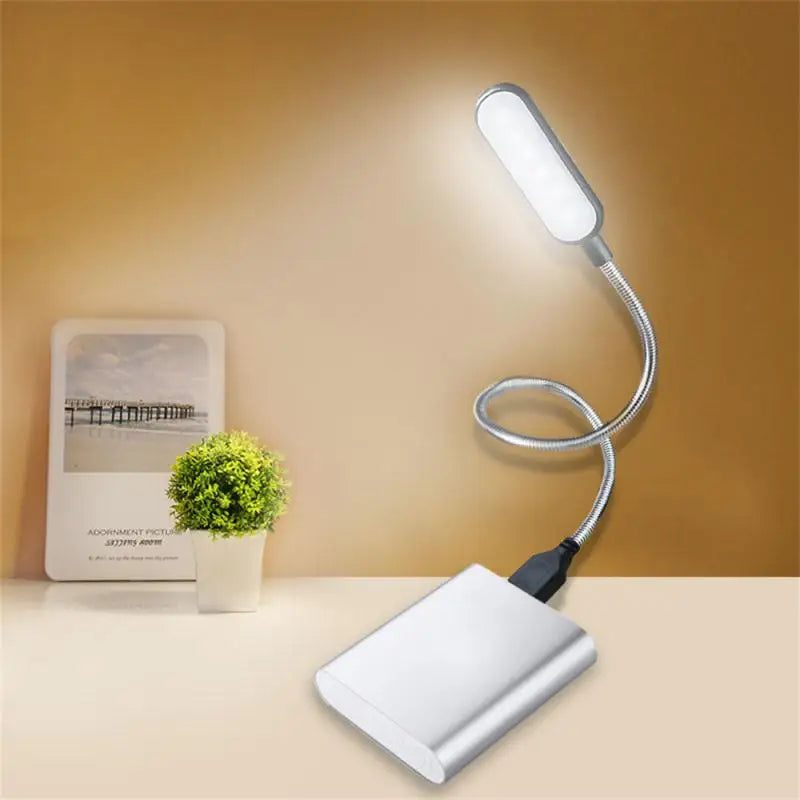 Portable USB LED Mini Book Light Reading Light Flexible 6LEDS Lamp USB Lamp For Power Bank Laptop Notebook PC Computer