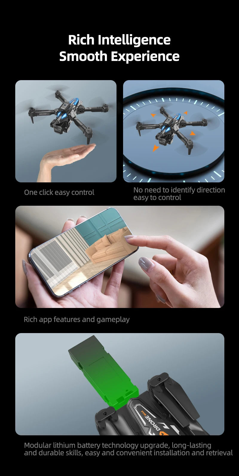 New C10 Drone GPS 8K HD Three Cameras Optical Flow Obstacle Avoidance Aerial Photography RC Foldable Quadcopter Toys Gifts