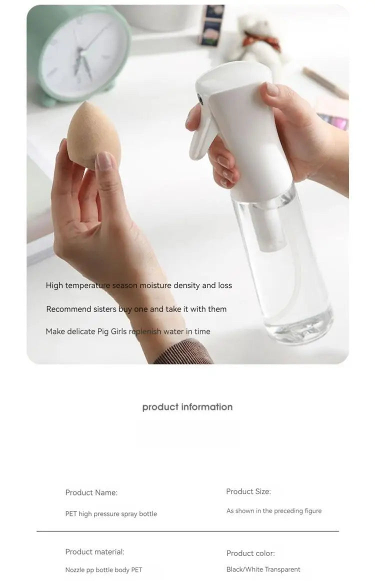 200ml Hairdressing Spray Bottle Barber Hair High Pressure Water Can Salon Refill Bottle Beauty Atomizer Container