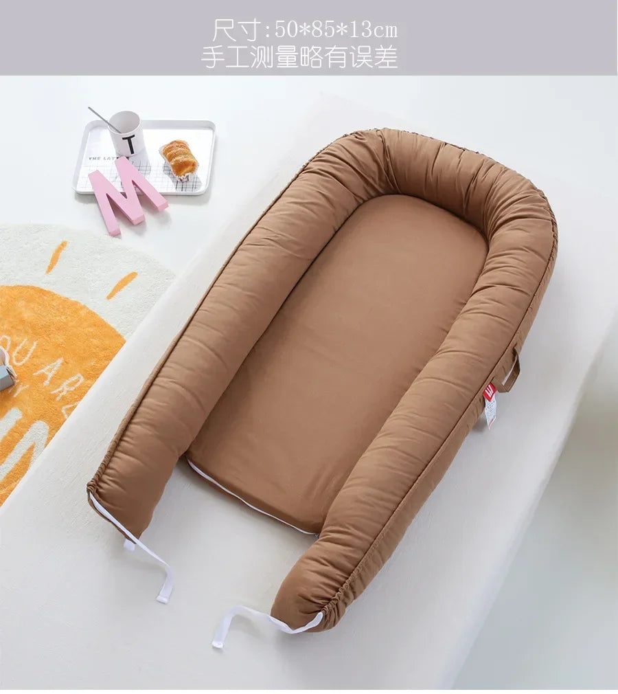 Portable Bassinet Travel Bed Bassinet Bumper with Pillow Portable Crib Gifts Cotton Baby Nest Bassinet Baby Cribs Cot Baby Bed