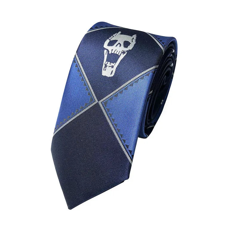 Anime JoJo Tie Kira Yoshikage Halloween Cosplay Costume Accessories KILLER QUEEN Skull Heavens Door Necktie