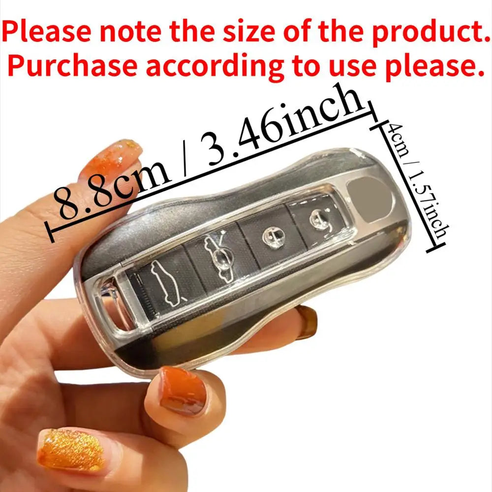 TPU Remote Key Cover Case Skin Shell Fit for Porsche Cayenne Panamera 911 992 Series 2017-2020 Keyless Accessories