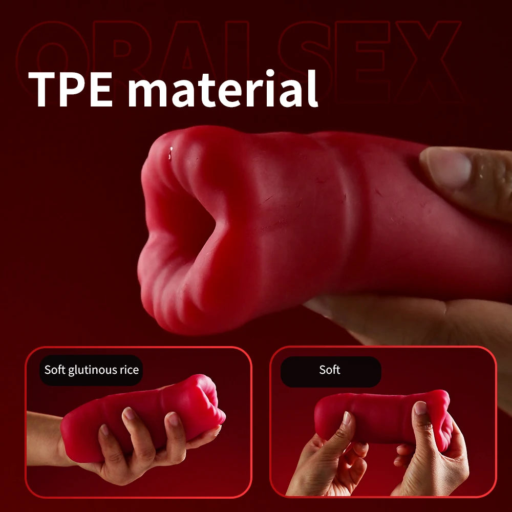 Male Masturbator For Men Vibrator Oral Sex Automatic Tongue Licking Blowjob Vagina Pocket Pussy Penis Oral Sex Toy For Adult Men
