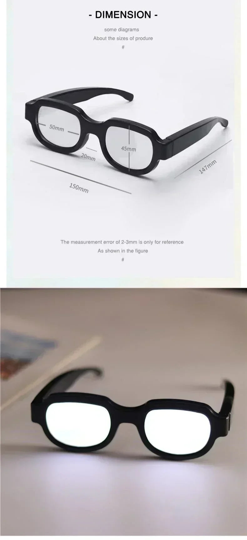 LED Tech Glasses Conan Terminator Personalised Dress Up Spooky Prom Performance Glasses for Halloween Party cosplay