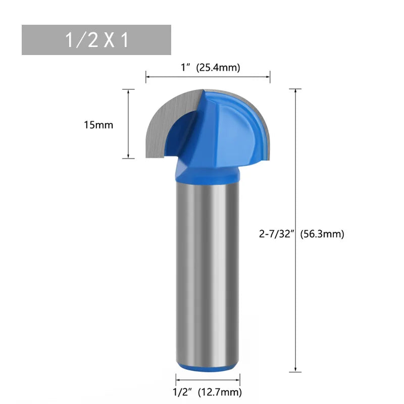 Round Bottom Over Nose Router Bit CNC 6mm Router Bit Set Carbide Ball End Mill 6mm 8mm for Wood Woodworking