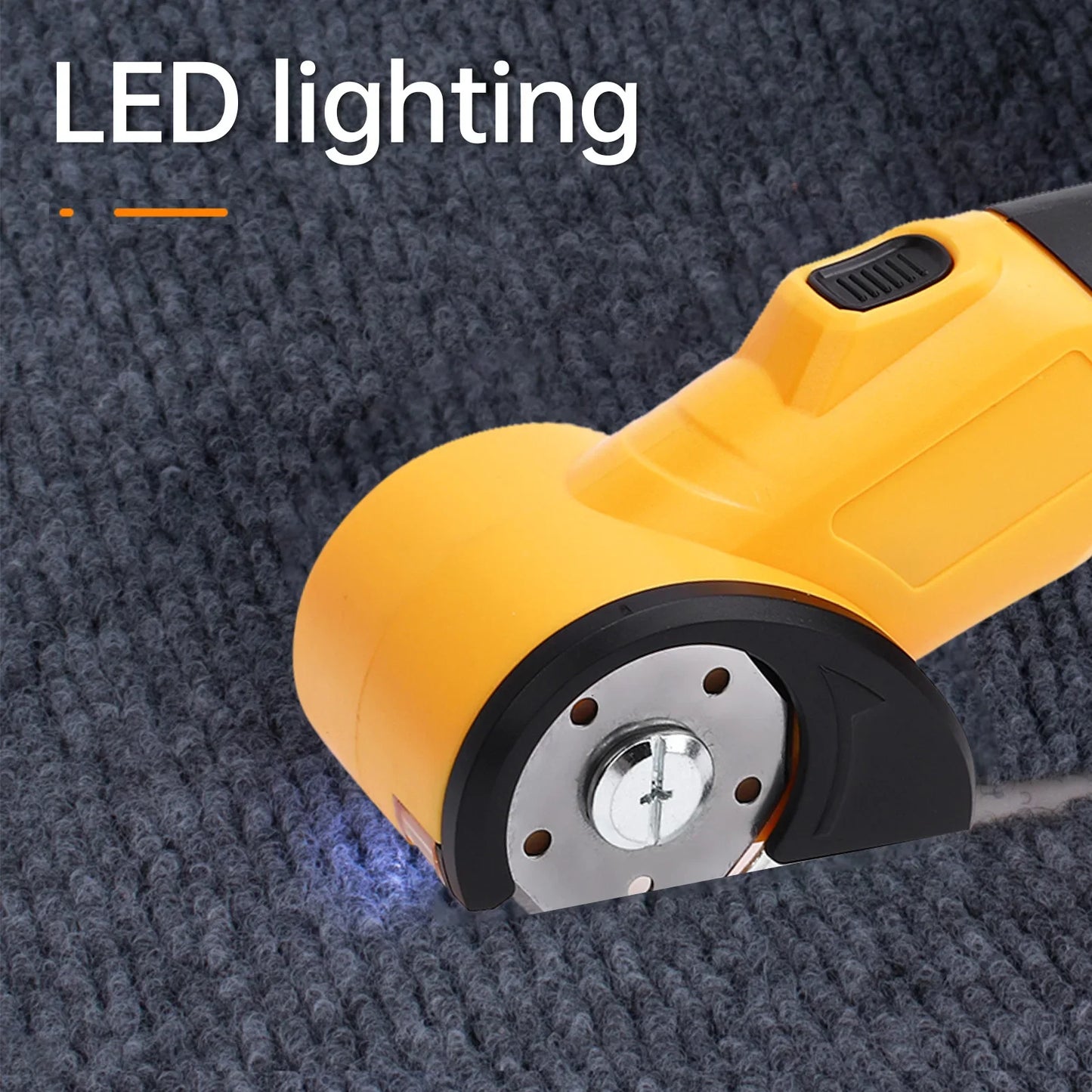 Cordless Electric Scissors 3.6V Rechargeable Cardboard Box Cutter Fabric Scissor with Spare Blade Safety Lock & LED Light