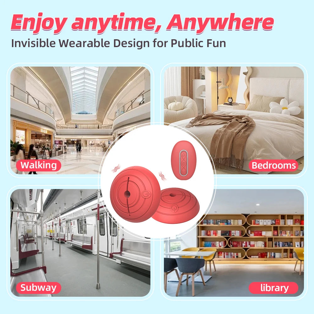 Nipple Clamps Vibrating Massager Remote Control Invisible Wear Sex Toys for Women Breast Pleasure Stimulate Foreplay Teasing Toy