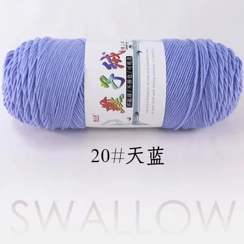 1Pc 200g Milk Cotton yarn for hand knitting Acrylic Crocheting Thread Yarn Crochet Doll sweater bag blanket slipper