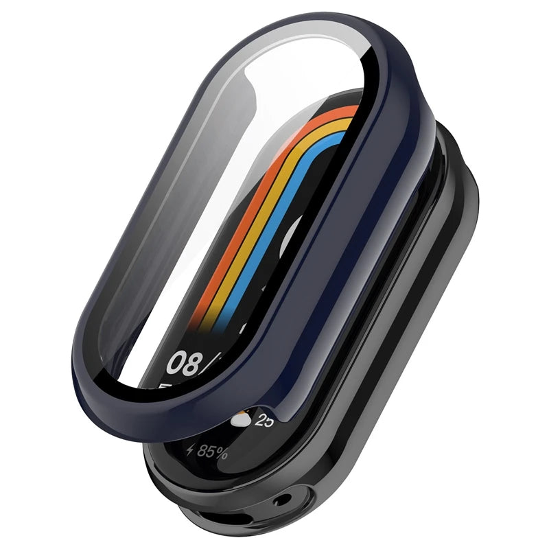 Case+Glass For Xiaomi Mi Band 9 Anti-scratch Protective Cover All-around PC Screen Protector Bumper for Mi Band 9 Cover Shell
