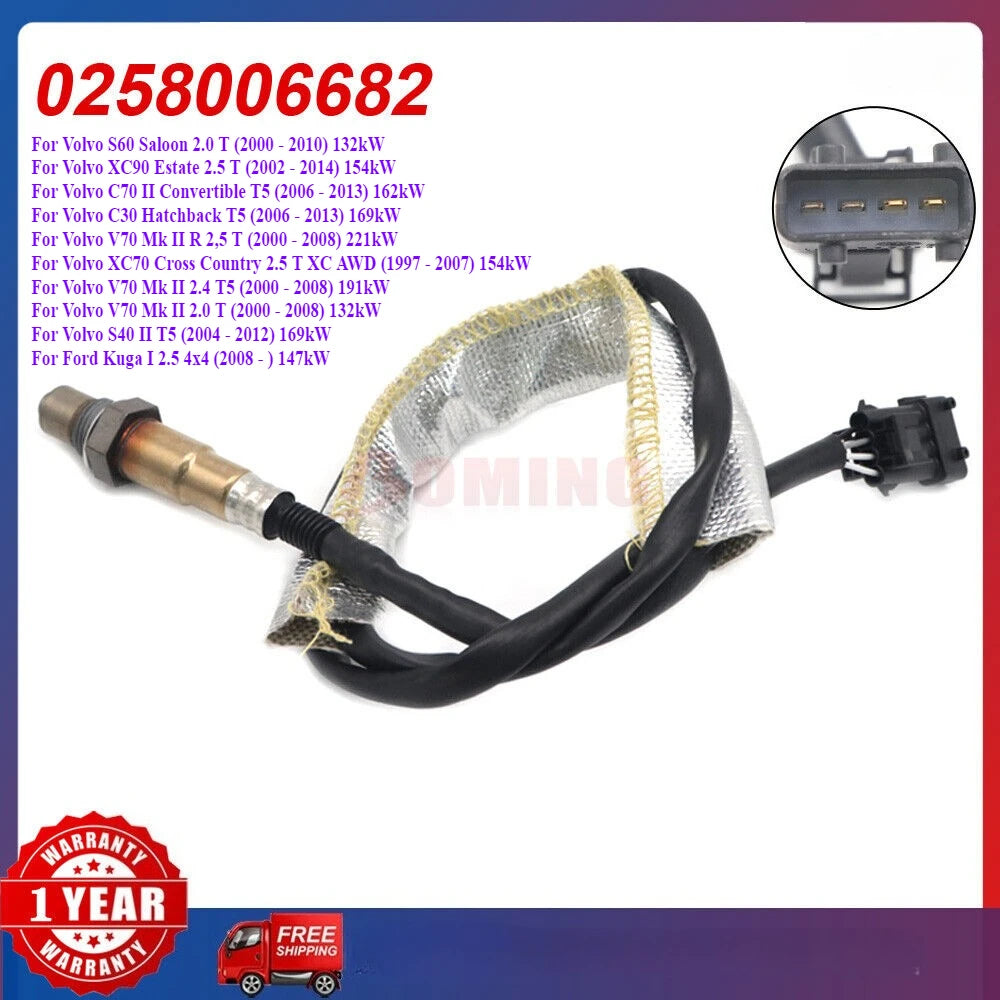 0258006682 New Car Rear Air Fuel Ratio Lambda O2 Oxygen Sensor For Volvo S60 XC90 C70 C30 V70 XC70 V70 S40 Ford Kuga 0258006598