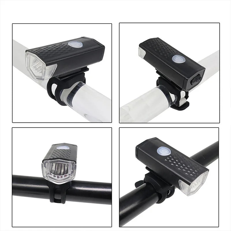 Bike Light Set Bicycle Headlight Taillight USB Rechargeable MTB Bike Front Rear Lamp Set Cycling Flashlight Bicycle Accessories