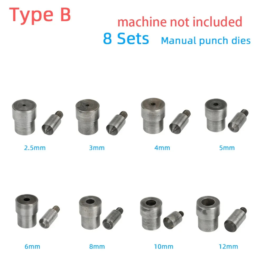 Hand Press Machine Tool for Metal Press Snap Buttons Rivets Installation Dies Tools Eyelets Grommets Leather Crafts Accessories