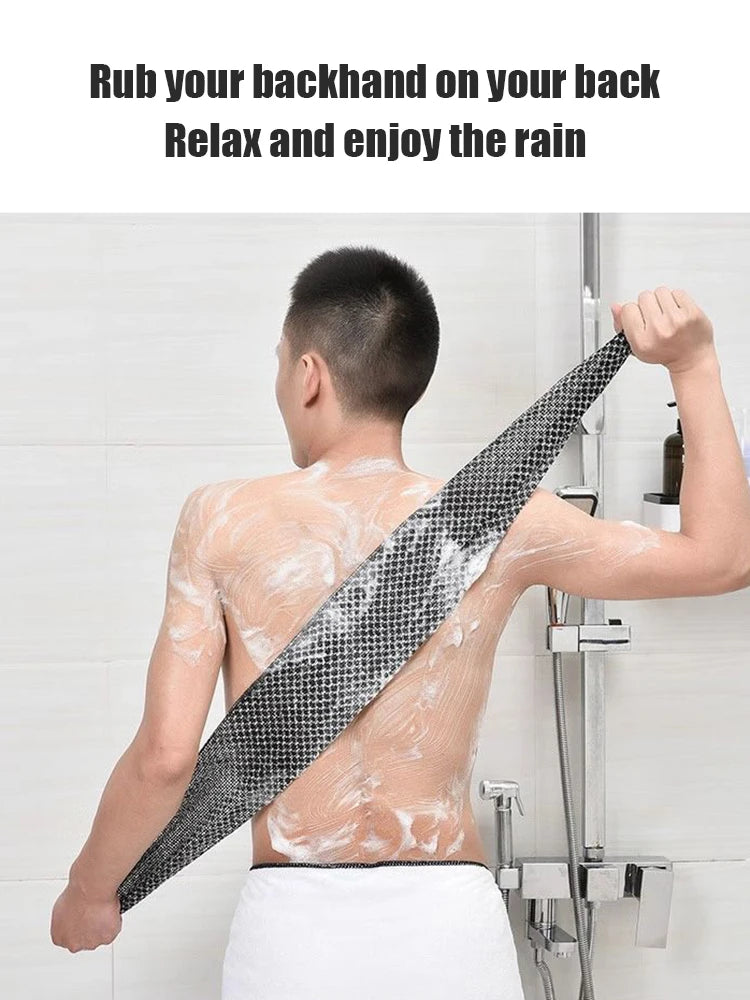 Rubbing Towel Taking a Shower Pulling Back Long Strip Tool Painless Rubbing Mud Double Sided Shower Strip
