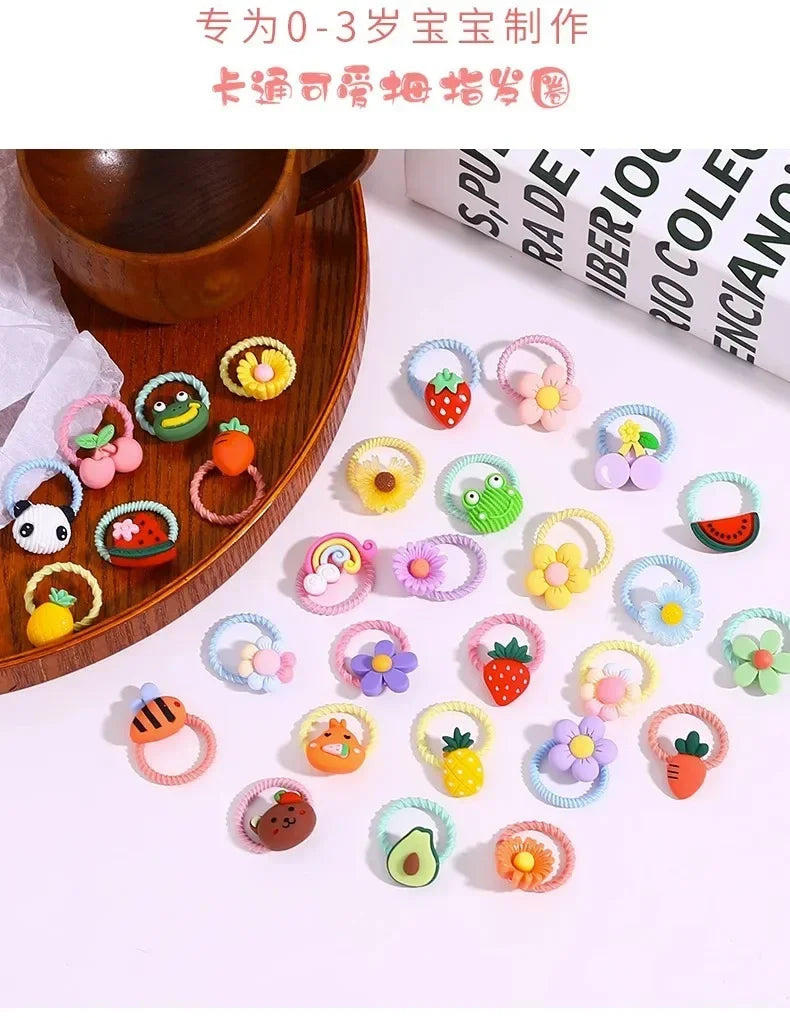 Children's Rubber Bands Do Not Harm Hair Girl Headbands Korean Baby Accessories Rings Tie Rubber Bands Little Girl Headbands