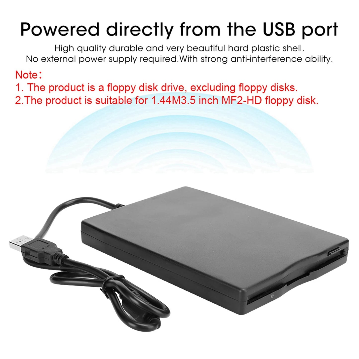 External Floppy Drive Disk Floppy Drive Disk Portable Floppy Drive 3.5‑Inch Card Reader Computer Accessory External Removable