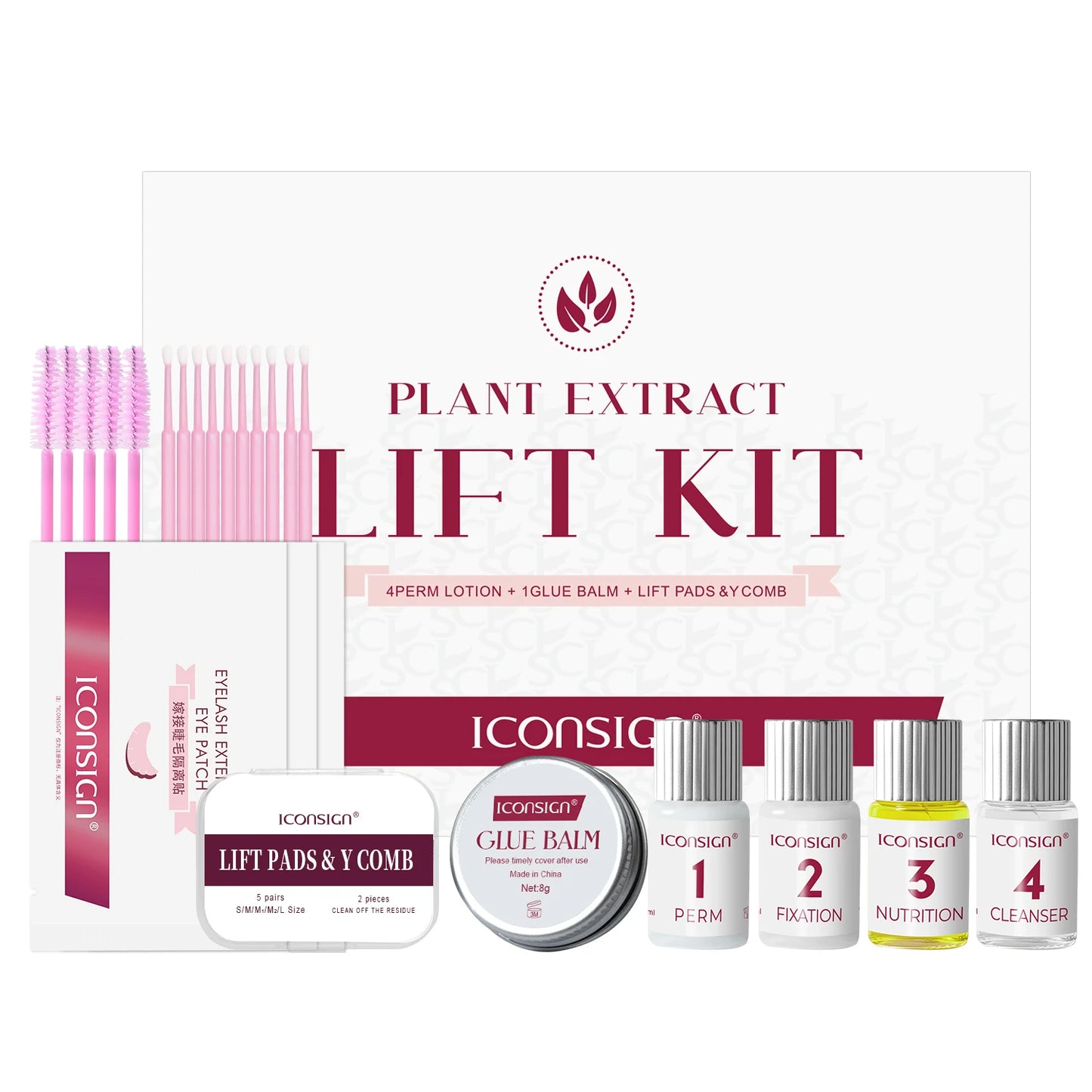 ICONSIGN Lash Lift Kit,Eyelash Perm Kit,Lash Lift and Tint Kit Professional Eyebrows Dye Lash Extension Set Semi-Permanent