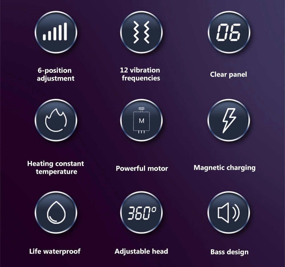 AV Magic Wand Vibrator for Women Clitoris Stimulator Heating Powerful Female Massager Digital Display USB Rechargeable Sex Toy