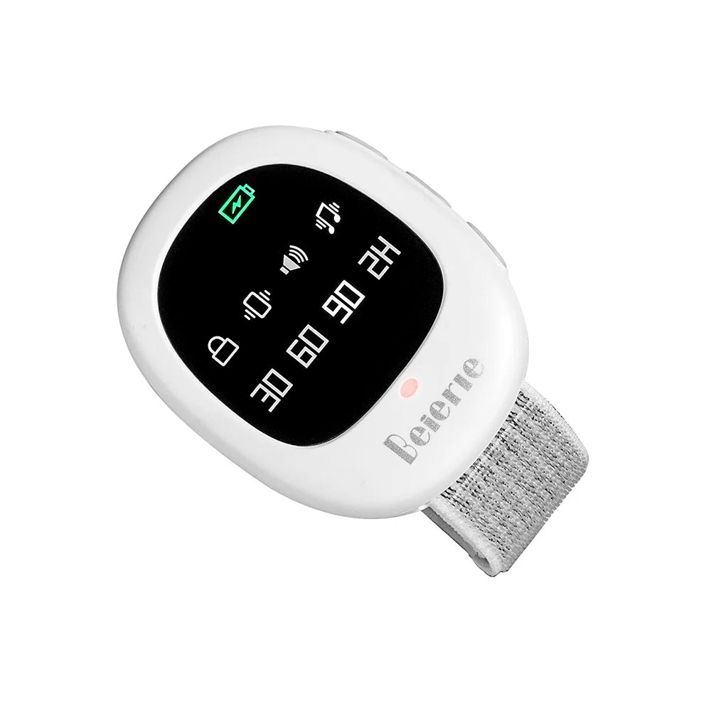 Baby Bedwetting Alarm Wireless Charging Wee Alarm Bedwetting Sensor for Kid Potty Training with Volume Vibration and Flash Light