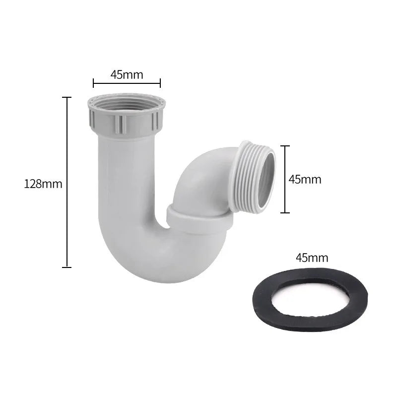 Sink Drain Pipe Adapter Y Shaped Basin Sewer Branch Connector Overflow Tube Thread Hose Joint for Kitchen Bathroom Accessories