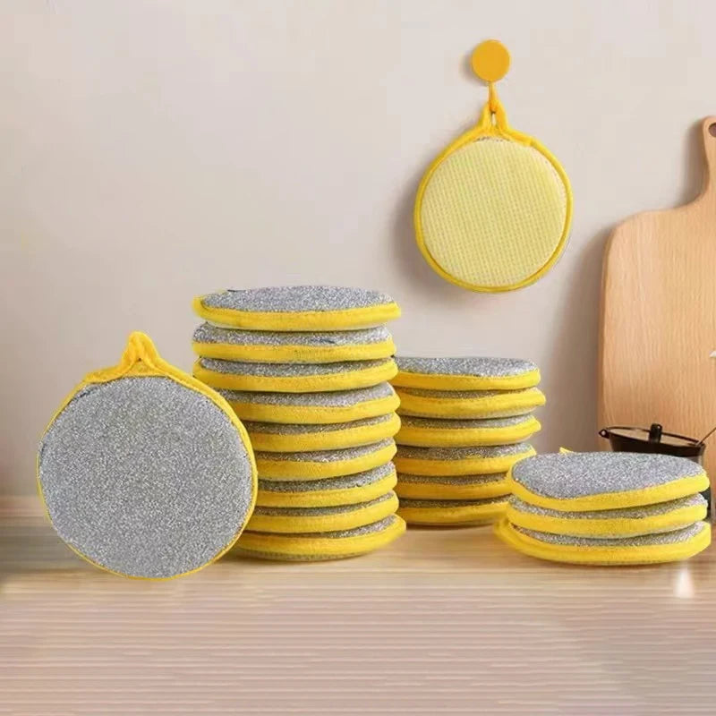 5/10Pcs Dishwashing Sponge Reusable Washable Sponges Double Side Magic Sponge to Wash Dishes Useful Things for Kitchen Clean Tool