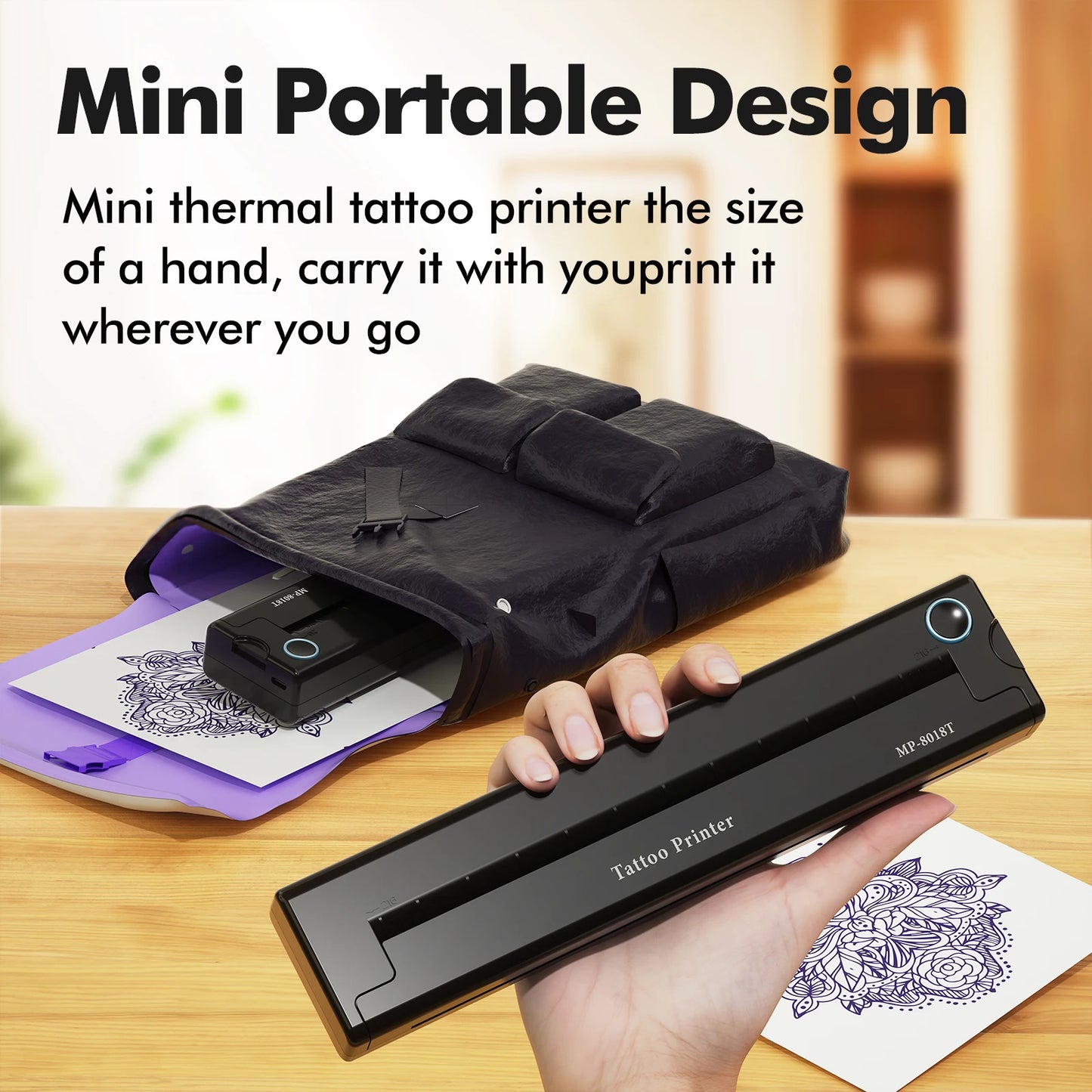 A4 Portable Printer Wireless Thermal Bluetooth Tattoos Printer Mini Thermal Printer A4 Paper Photo Printer From Mobile Phone