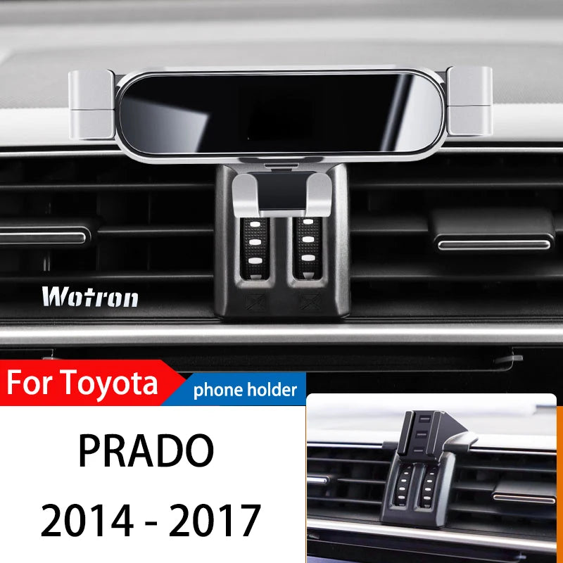 Car Phone Holder For Toyota Prado 2014-2022 GPS Special Gravity Navigation Mobile Bracket 360 Degree Rotating Stand Accessories