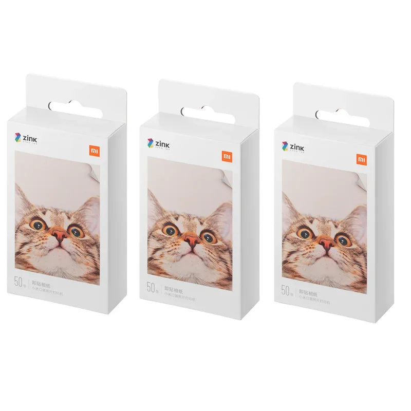 100% New Xiaomi ZINK Pocket Printer Paper Self-adhesive Photo Print 10//50/100 Sheets Xiaomi 3-inch Mini Pocket Photo Printer
