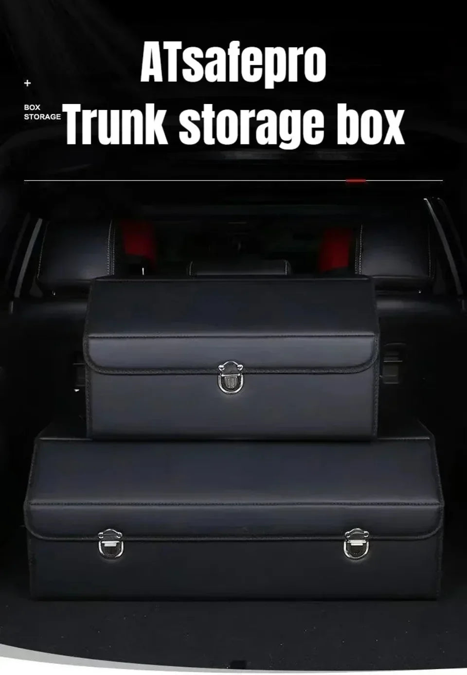 Car Trunk Storage Box Multipurpose Foldable Organizer with 3 Compartments  Extra Large Flexible Adjustment Car Seat Storage Bag