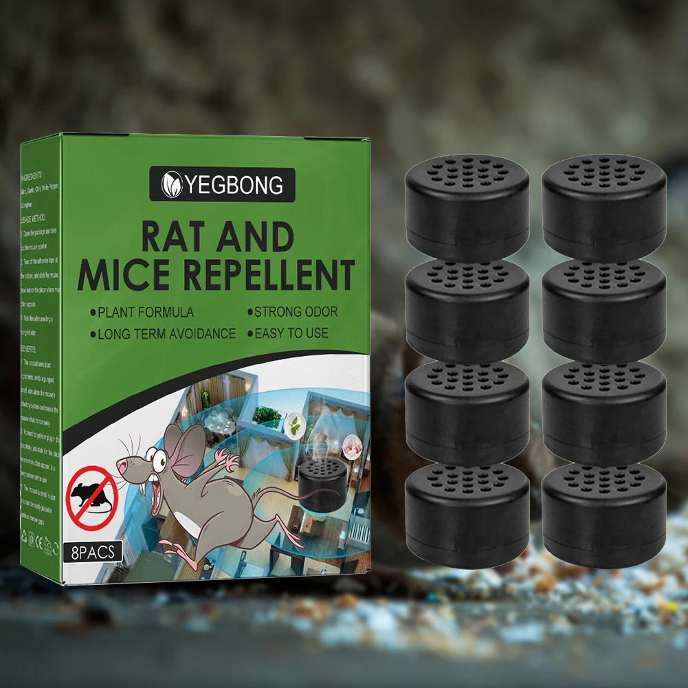 8Pcs Mice Repellent Deterrent Anti-Mouse Ball Rat Repellent Non-toxic Safe Peppermint Oil for Outdoor Indoor Pest Insect Control