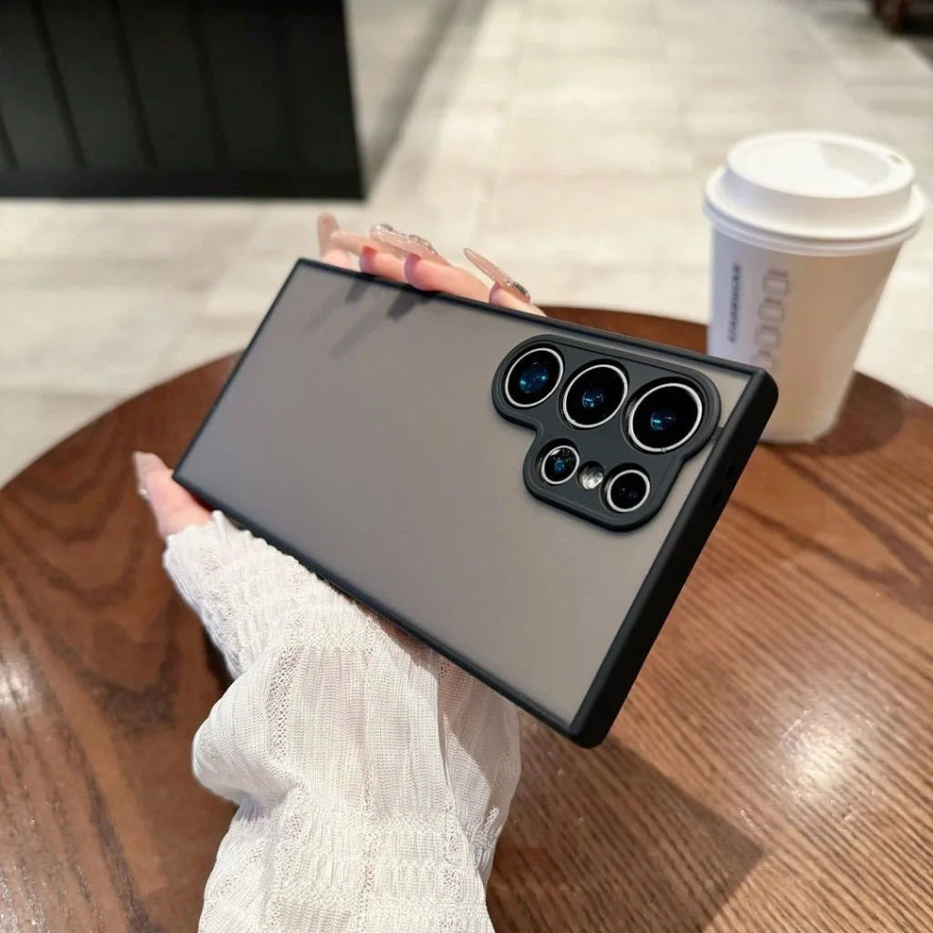 Shockproof Matte Transparent Case For Samsung Galaxy S24  S23 S22 S21 S20 Ultra Plus FE Note 20 10 A52 A71 A53  A34 S25 5G Cover