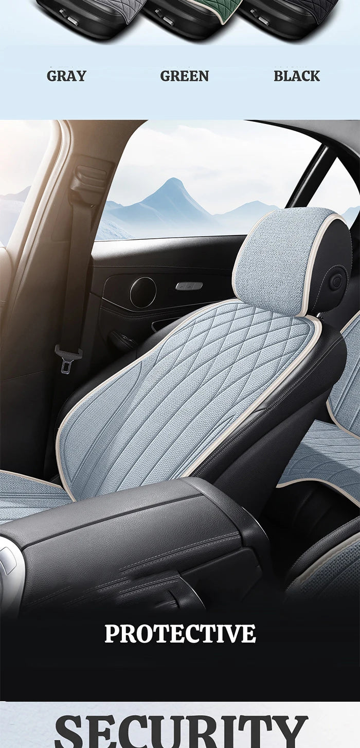 Universal Car Seat Cover Four Season Auto Flax Breathable Anti-Slip Covers for Car Seats Cover Protection Cars Seats Covers